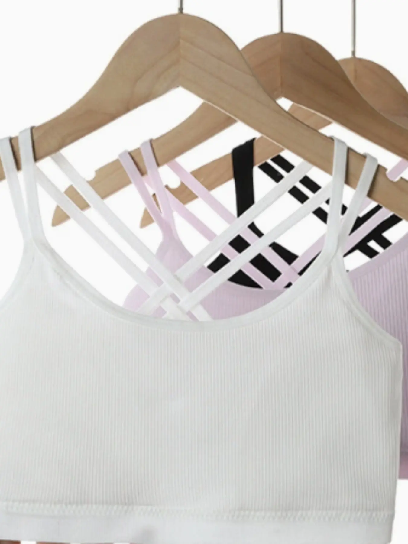 2026 New 3-Piece Set Girls' Underwear, Thin Backless Bralette for Early Development, School Girl Daily Wear, Comfortable and Stylish