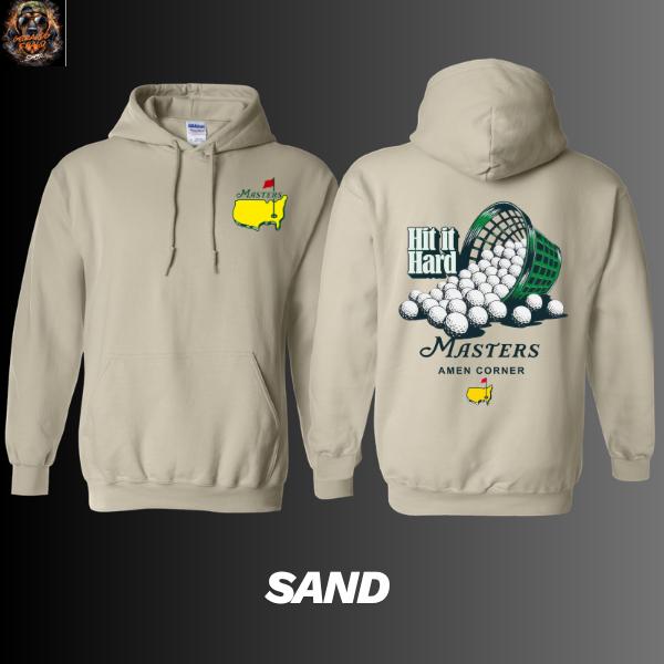 [Collection] T-shirts, hoodies, sweatshirts commemorating the 2026 Masters Golf Tournament, "Hit It Hard" printed t-shirts, Amen Corner Augusta style golf shirts, humorous gifts for male and female golfers.