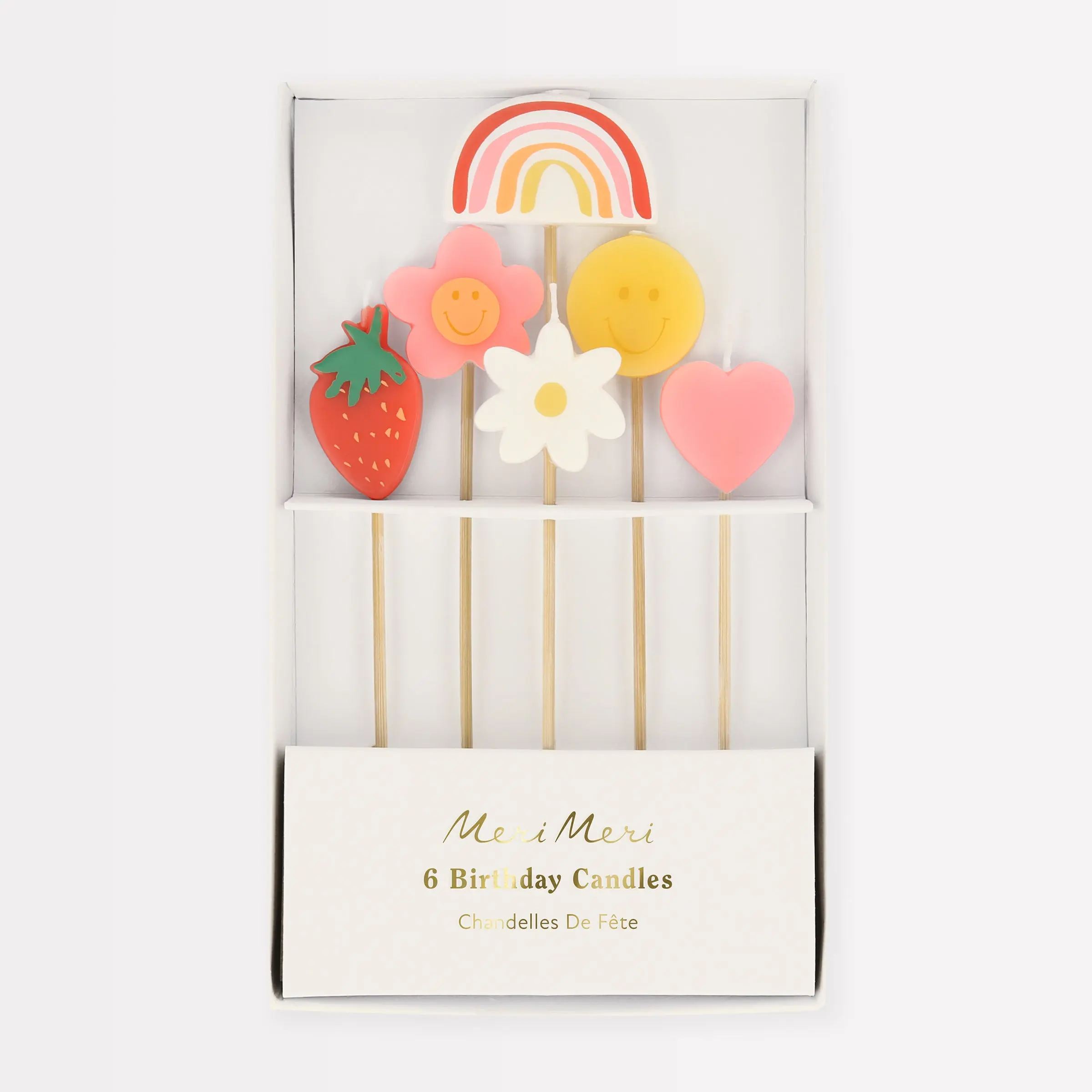 Smiley Face Birthday Candles (x 6)