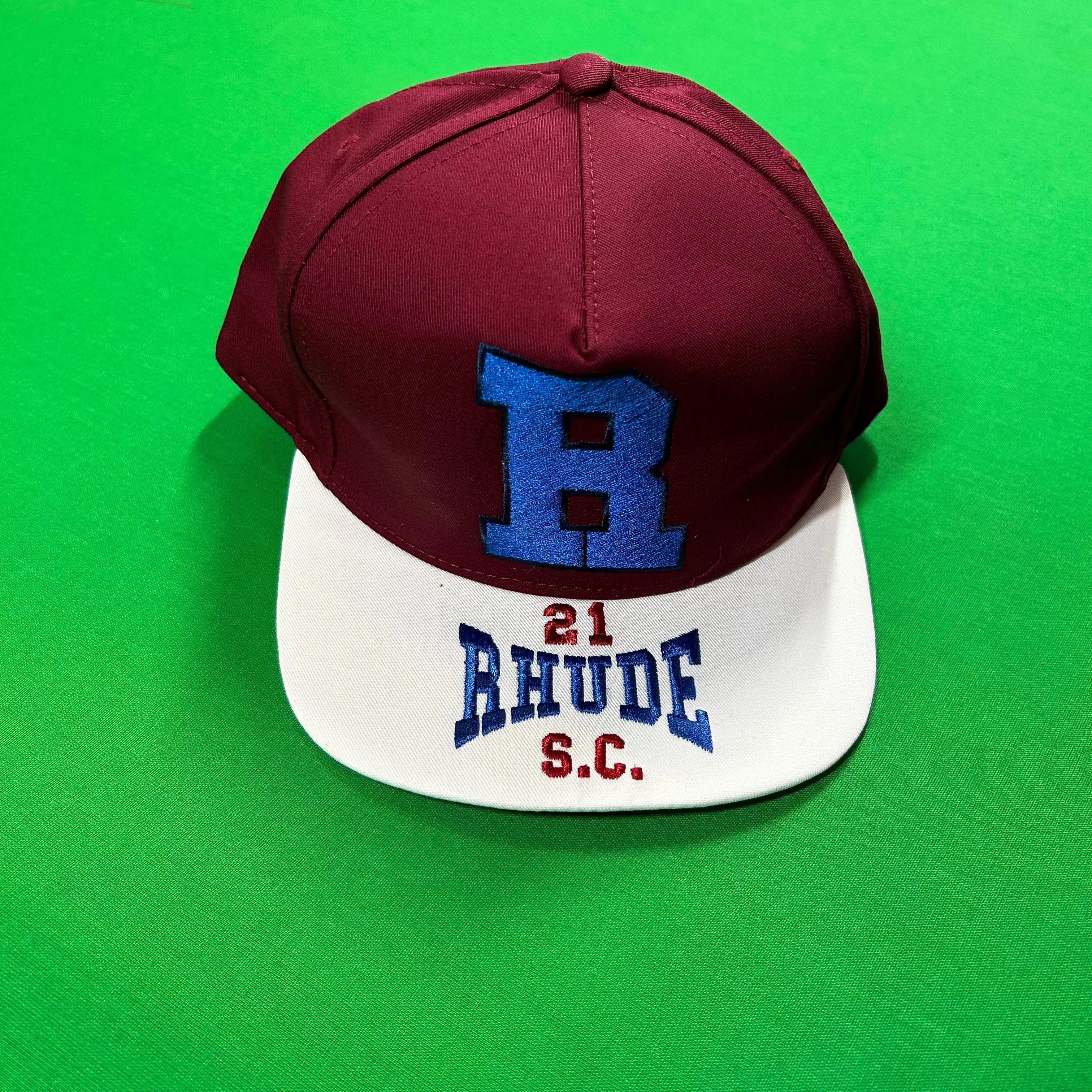 Rhude Hat "R" - Maroon/White