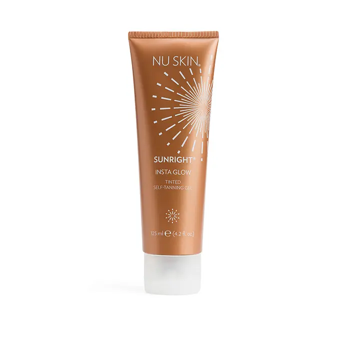 Nu Skin Sunright Insta Glow - Streak-Free, Fast-Drying Self-Tanning Gel for Face & Body, Hydrating, Buildable Sunless Tan with Vitamin E & Avocado Oil