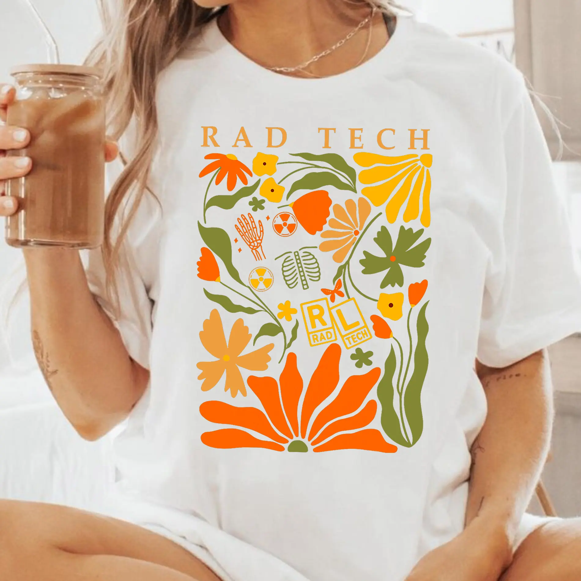 Rad Tech Boho Flower Shirt, Radiology Technician Sweatshirt, Radiologist Sweater, Ct Tech Hoodie, MRI Tech Hoodie, Gift For Her
