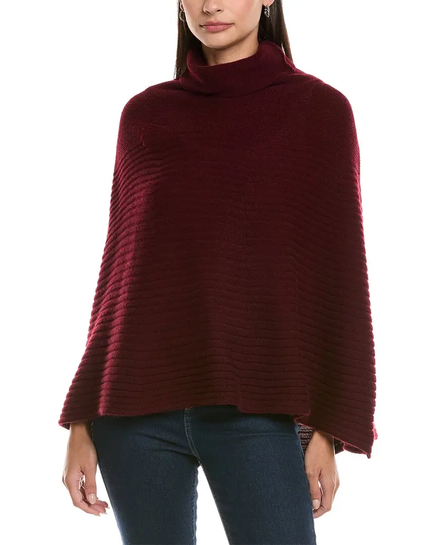 Forte Cashmere Circular Rib Cashmere & Wool-Blend Poncho