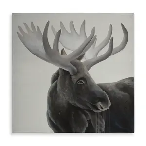 360 stand 58x58 in Rustic Brown Tablecloth - Water Resistant, Indoor-Outdoor, Wildlife Theme with Deer-Grayscale Moose Motif - Farmhouse Rustic Farmhouse Decor for Home Kitchen Linens, Nature Enthusiasts, Seasonal Celebrations