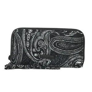 Vera Bradley RFID Accordion Wristlet in Cotton, Stellar Paisley, Chic, Cotton Material, Rfid Protection