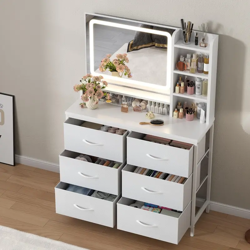 White dresser and desk - TikTok Shop
