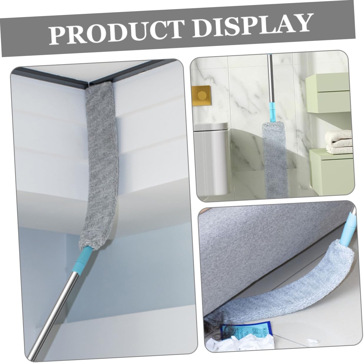 Retractable Gap Dust Cleaner | Microfiber Duster with Extension Pole | Perfect for Cleaning Under Appliances, Bed & High Ceilings