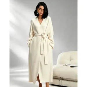 Women's Double-Sided Fleece Robe | Thickened Long Plush Casual Loungewear | Warm Flannel Pajamas Nightwear for Fall & Winter | Soft, Cozy, and Wearable Indoors & Outdoors Gowns