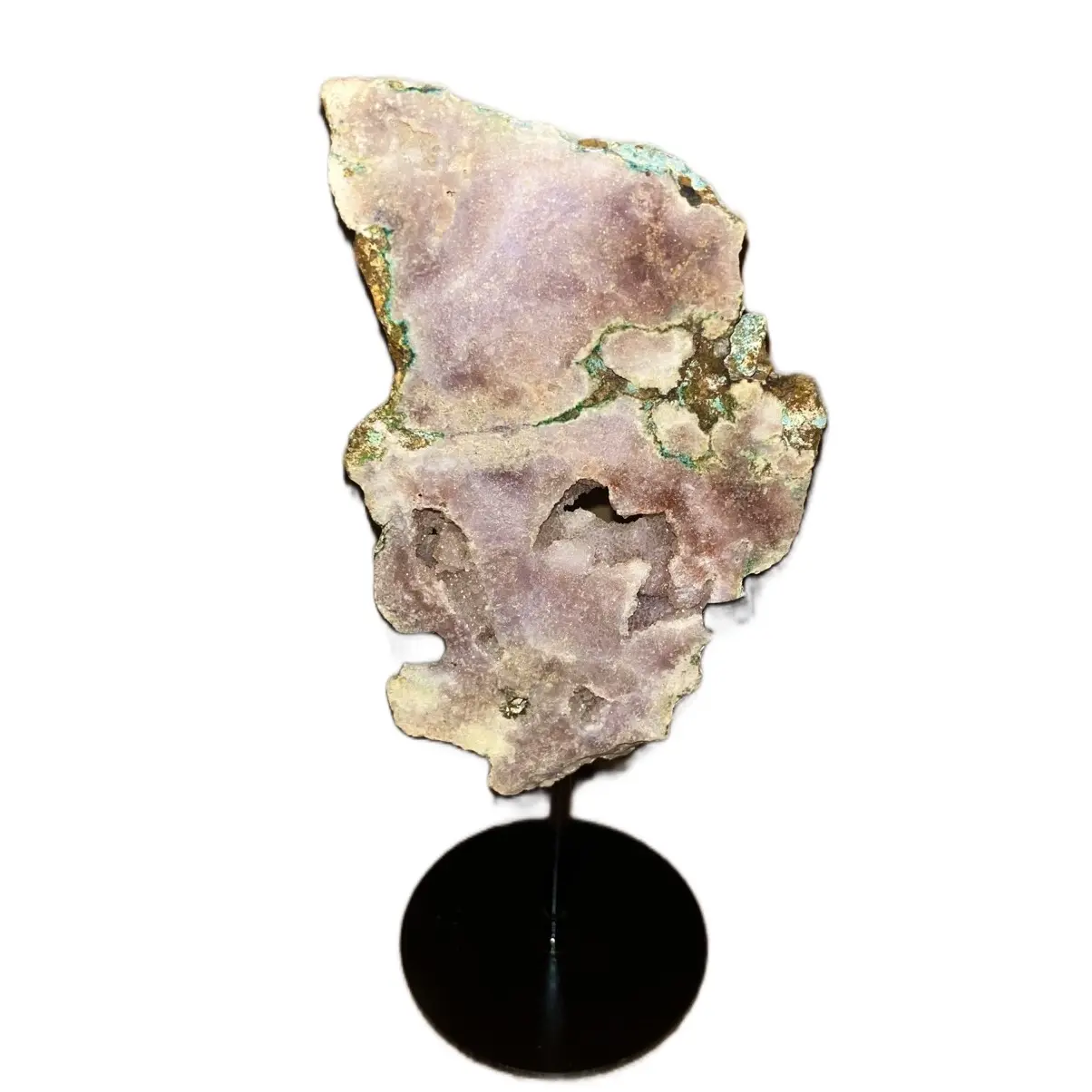 Druzy Crystal Pink Amethyst Slab with stands