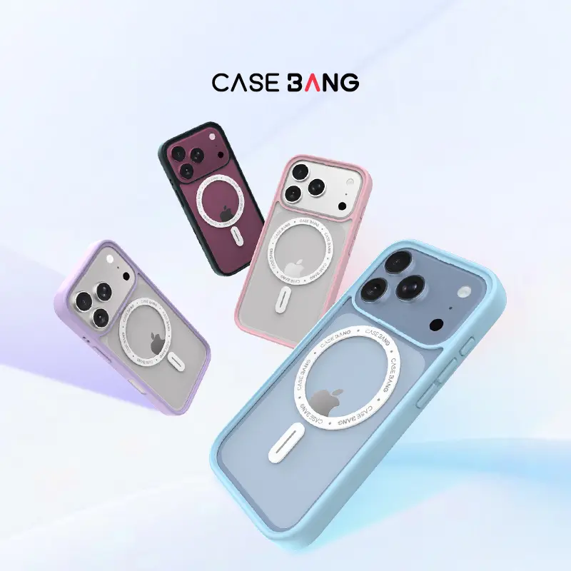 [Base Case]CASEBANG ImagiSnap Black/Blue/Red/Purple/Pink/Green Base Case, Military Drop Protection, MagSafe Phone Case, Compatible with iPhone 13–18 and Samsung S24-S26
