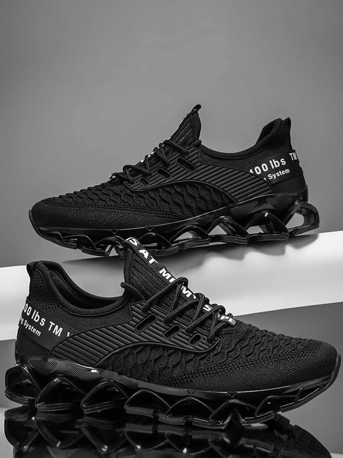 Men's Outdoor Casual Sneakers, Breathable Knit Mesh Shoes, Lightweight Comfortable Athletic Footwear, Trendy Fashion Running Shoes, Knitted Running Shoes
