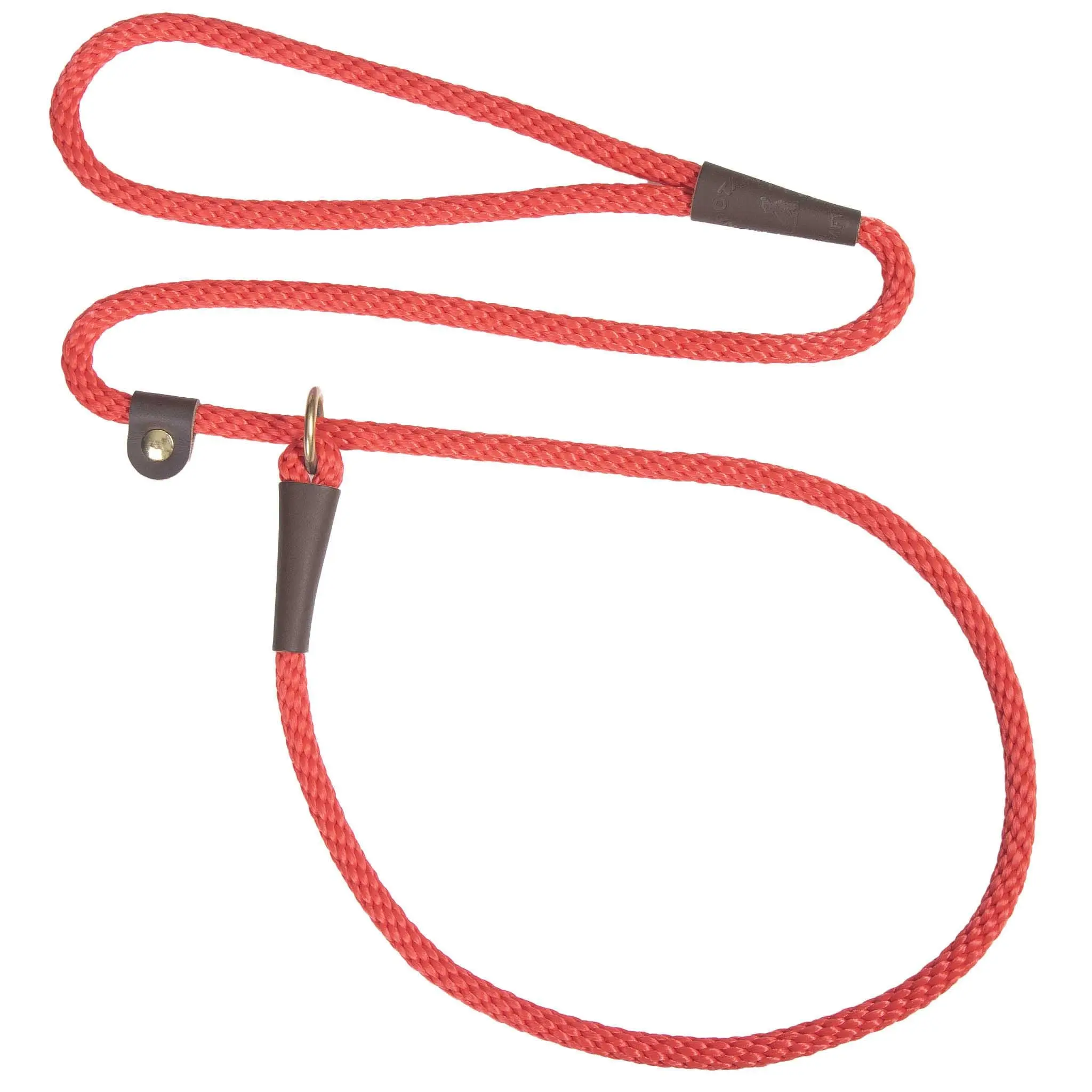 Mendota Leather Slip Leash - Small, 3/8 in, British-Style Dog Collars & Leads, Machine Washable Dog Lead, Small 3/8 Inch, Training