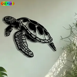 1pc Sea Turtle Metal Wall Art, Swimming Sea Turtle Statue Mural, Artistic Metalwork, Intricate Craftsmanship, Decorative Artwork, Perfect for Housewarming, Summer Decor, Home & Garden Decor, Ideal Gift for Ocean Enthusiasts