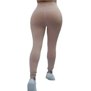 Leggings Rosa Crema, High Waist, Comfort, Elasticy, BIDU