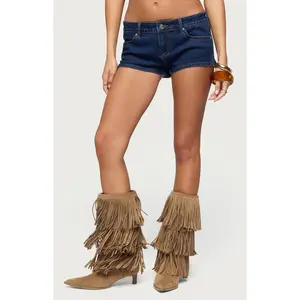 Edikted Women's Jagger Low Rise Denim Shorts