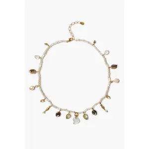 Nautilus Charm Necklace White Mix