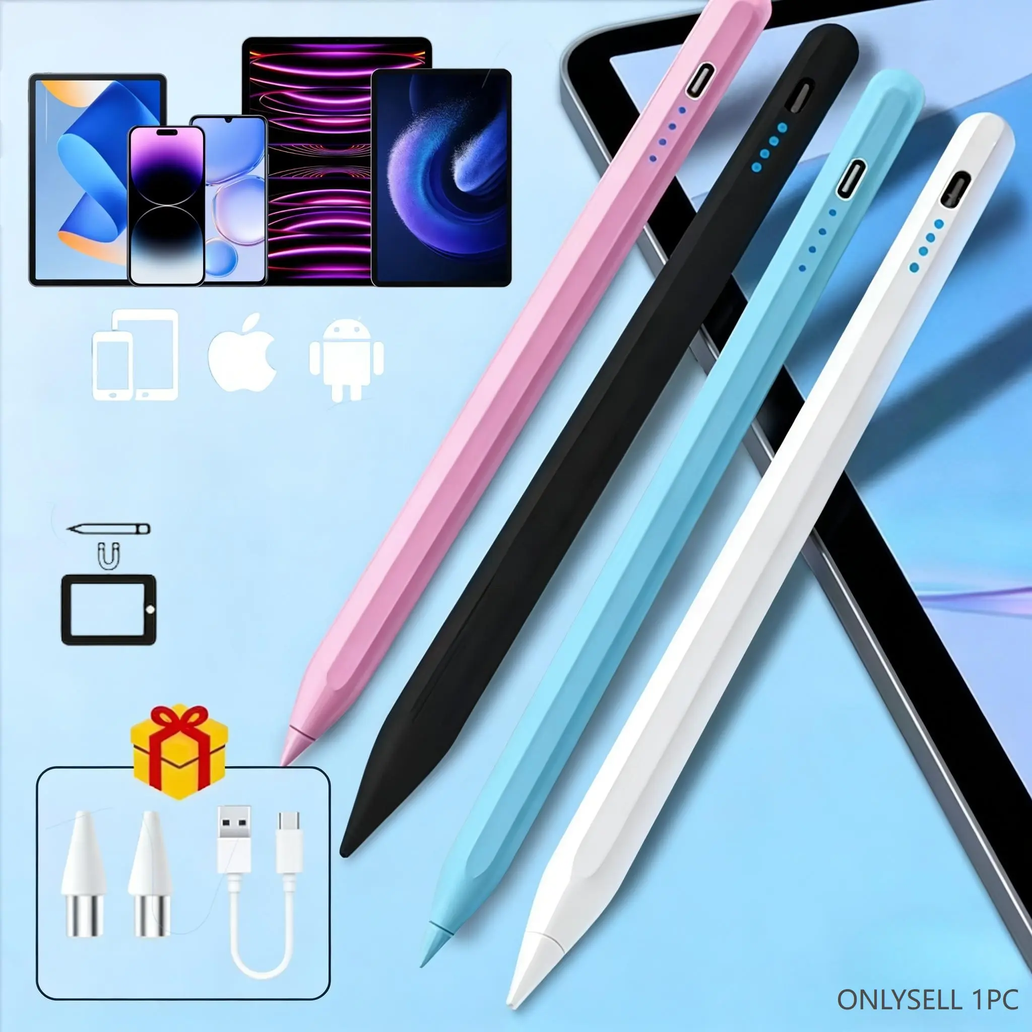 Universal Touch Pen for Android iOS Windows, Capacitive Screen Stylus for iPad, Apple Pencil Compatible, Huawei Xiaomi Stylus, Touchscreen Pen