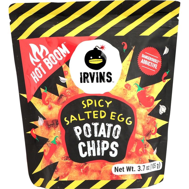 Irvins Salted Egg Snacks –Salmon Skin, Potato Chips Original & Potato Chips Hot Flavors