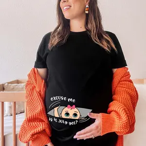 Excuse Me Is It July Yet Shirt, Mom To Be Tee, Funny Baby Girl Announcement Shirt, Baby Shower Gift