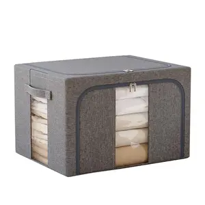 Large Capacity Clothing Storage Box, Dust-proof Zipper Storage Box with Transparent Window, Space-saving Storage Organizer, Summer Gifts