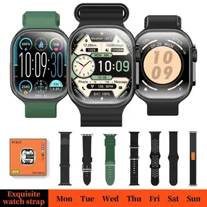 W&O Smart Watch Multiple Sport Mode, Message Reminder, Fitness Wearable, IP67 Waterproof Touch Screen Watch, Sleep Monitoring, Multifunctional Smart Watch with High Battery Life, GPS Bluetooth Call, 4 Straps,Gif