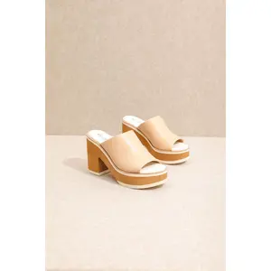 Wren Wedge Heeled Sandal- Tan