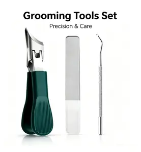 2026 New 3Pcs Eagle Beak Beveled Nail Clippers Set, Anti-Splash Wide Jaw Clipper for Ingrown & Thick Toenails