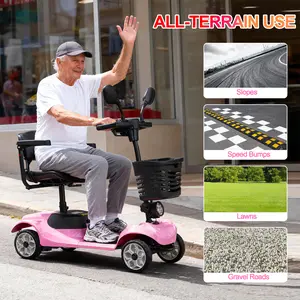 Struggle Walking? Try This Foldable Mobility Scooter! 12.4 Mile Range, 250W Motor, Comfortable Swivel Seat, Perfect for Seniors bikes