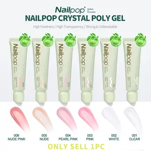 Nailpop 30g Poly Nail Gel, Professional Nail Builder Gel, Fast & Easy Poly Gel for Nail Extensions, Durable & Flexible for Salon & Home Use