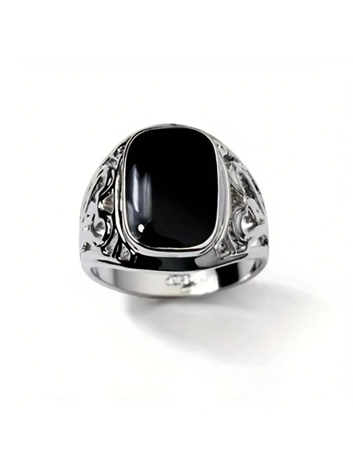Men's Unique Design Mystical Hollow Side Turquoise Ring, Fashionable Everyday Wear Wedding Engagement Party Jewelry Gift, Mystical Rings, Mystery, 1pcs