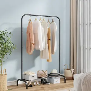 Simplicity and Practicality Design Clothes Rack Clothing Rack Drying Hanging Garment Rack Perfect for An Entryway, Living Room, Bedroom, Balcony, Home Office