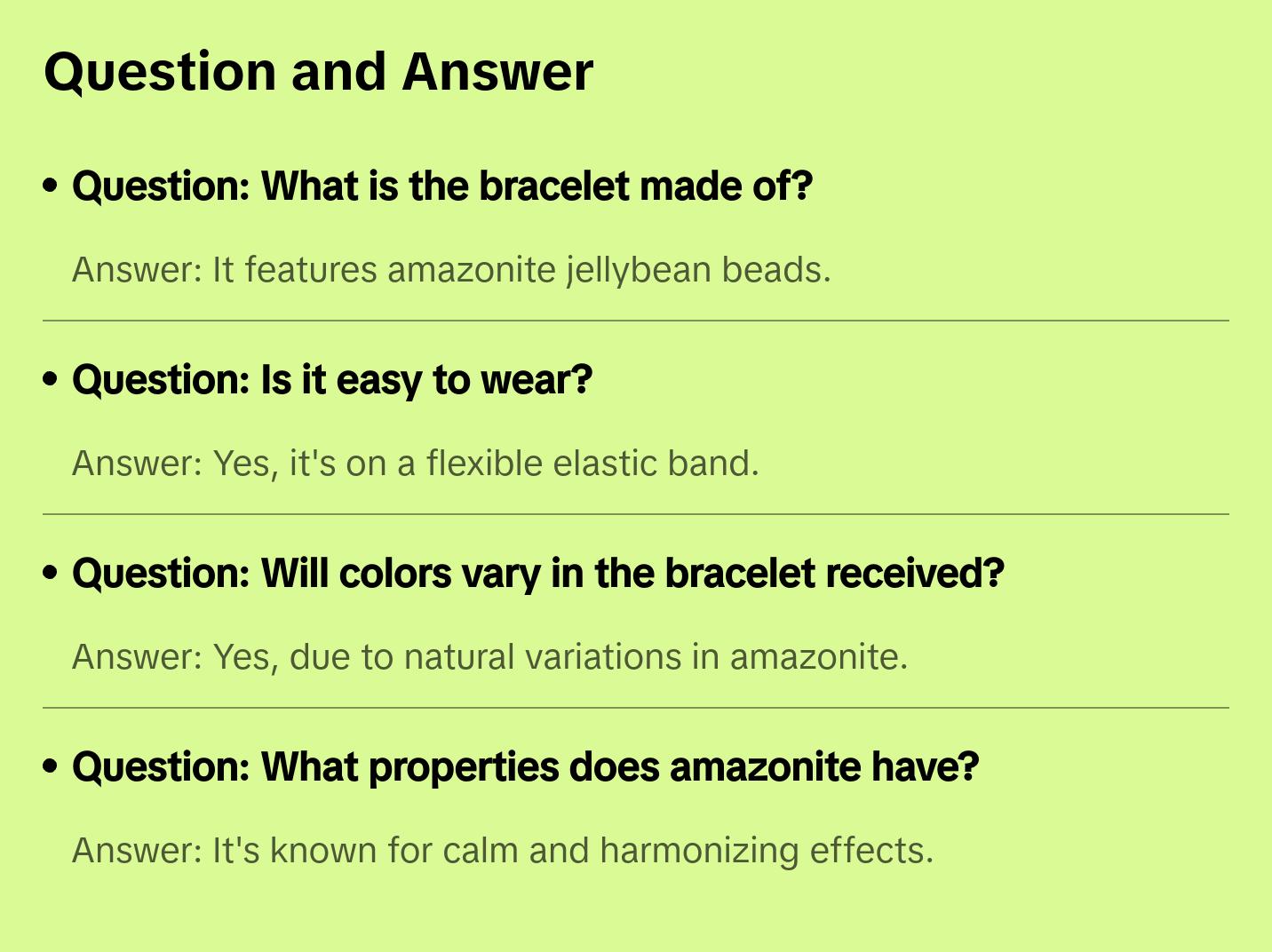 Amazonite Jellybean Bracelet