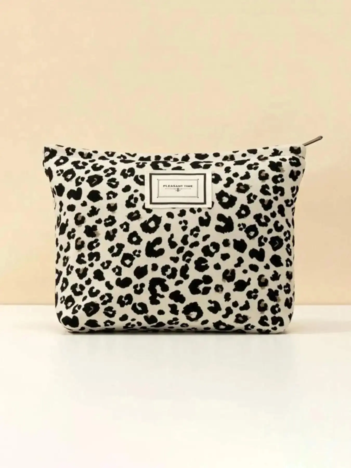 Women's Leopard Print Makeup Bag, & Style Large Capacity Cosmetic Organizer, Waterproof Travel Toiletry Kit Gift