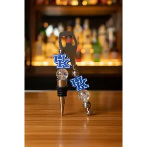 UK University of Kentucky Wildcats Basketball Custom Beaded Bottle Opener and Wine Stopper
