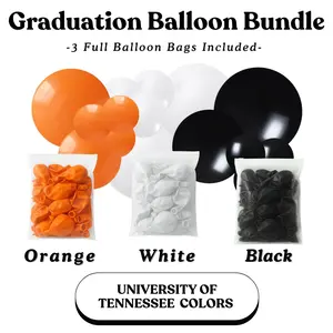 Graduation Balloon Bundle -  Tennessee University Colors I Orange, White, Black