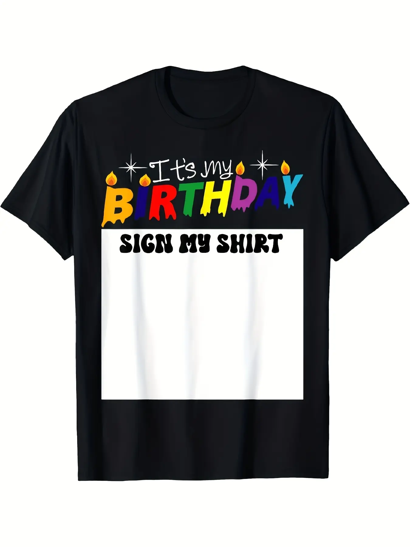 It'S My Birthday Sign My Shirt Funny Birthday Part unisex soft cotton short sleeve t shirt, vintage graphic casual tee for men women teens, perfect birthday holiday gift for camping travel gym daily street  wear