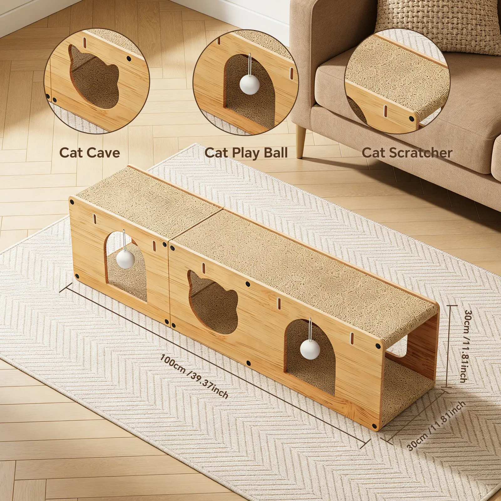 Dog & Cat Scratching Pad - Durable Pet Furniture for Nail Grooming Needs