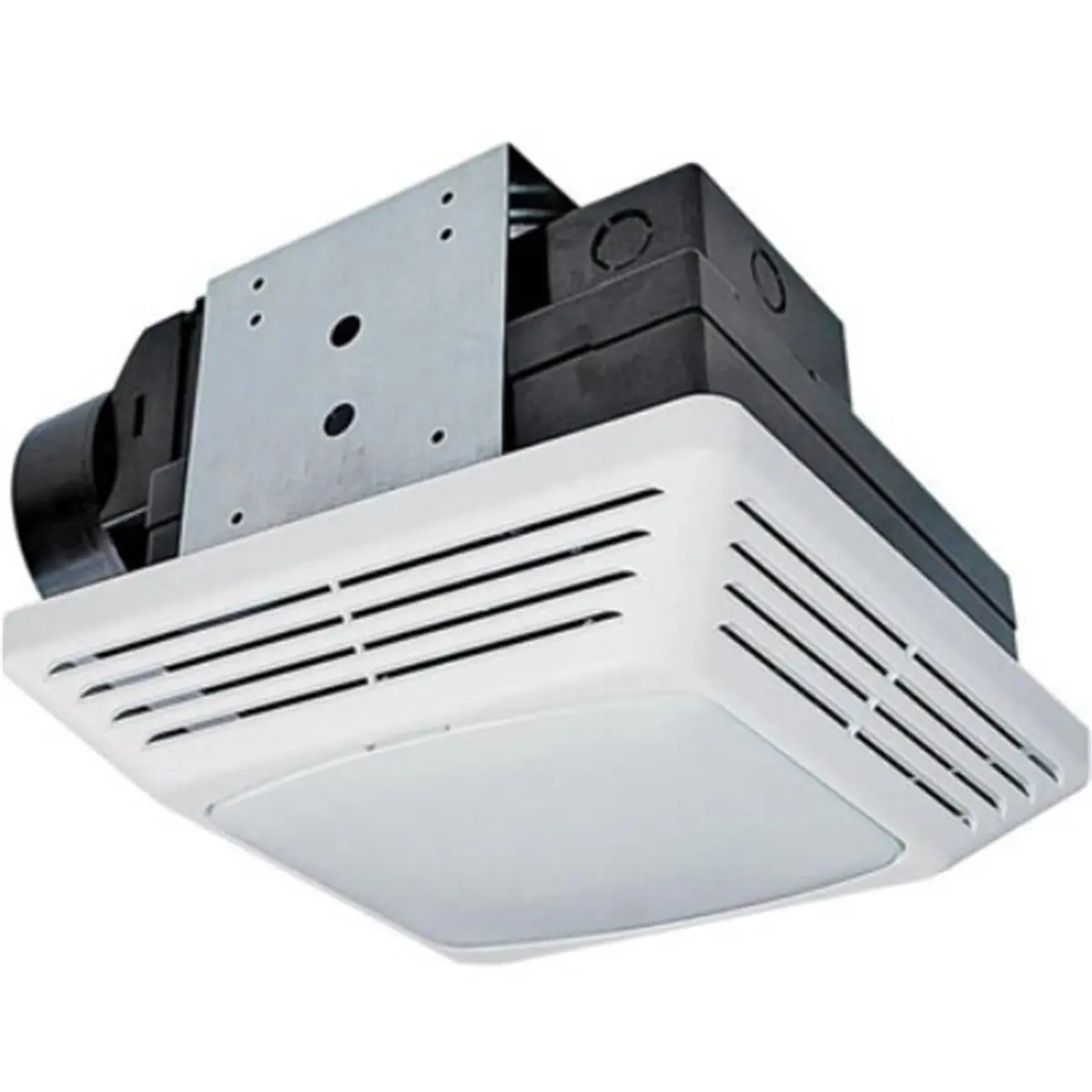 Air King Bath Fan - LED Light, HVI Certified, 70 CFM, Energy Star Rated, 120 V, 4" Round Duct, 10.5" Grill Length, 5.75" Housing Height, 11.5" Length, 7.6 lbs, 22.6 Wattage, 4" Round Duct Size