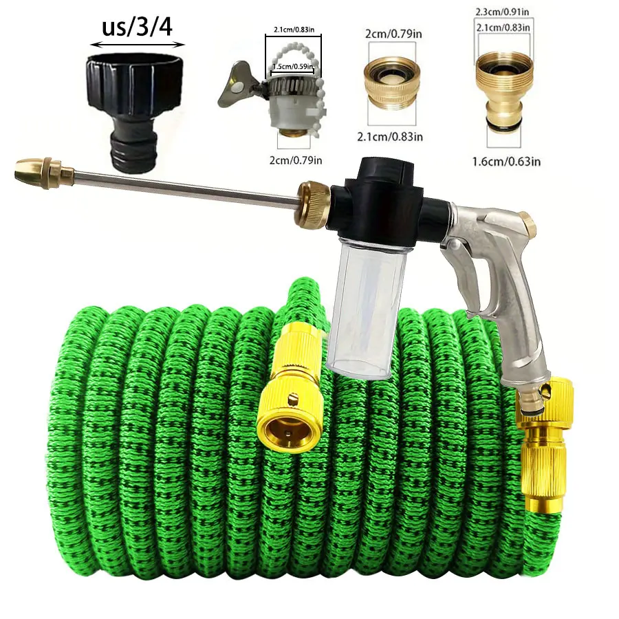 High Pressure Durable Extendable Garden Hose, Expandable Magic Hose For Garden Watering And Cleaning, US3/4 Joint Sprinkler Head, Garden Hose Jet, Sprinkler Device