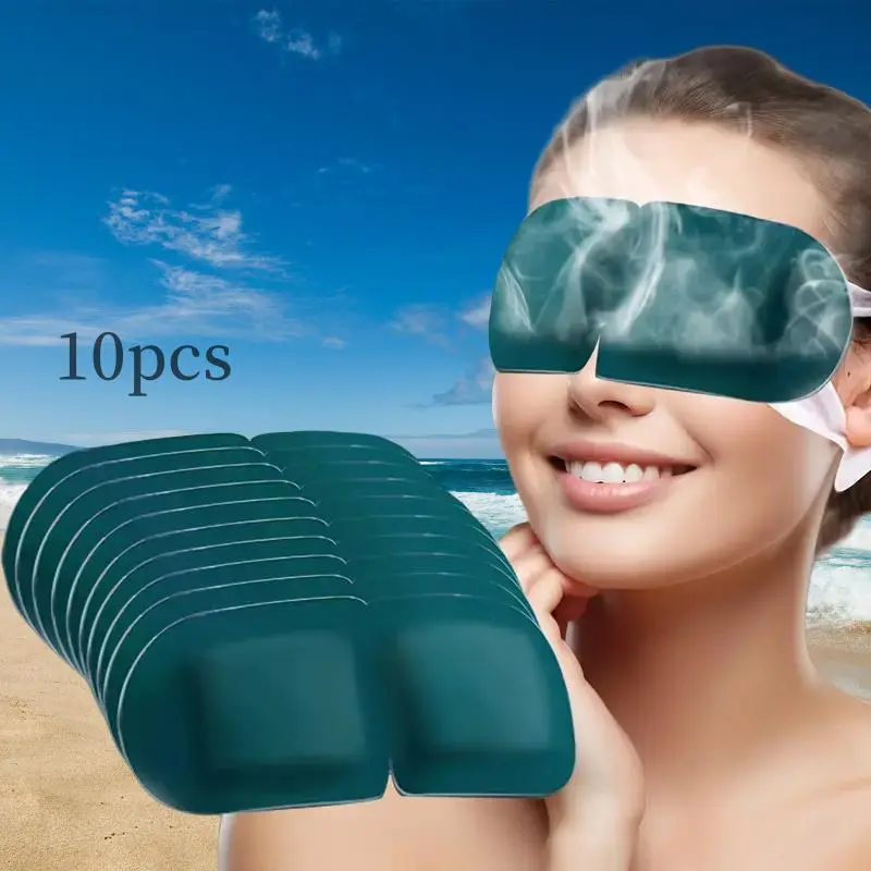 Disposable Eye Mask, 10/20pcs Leaflet Design Self-heating Eye Mask, Travel Eye Cover, Portable Eye Mask, Sleeping Eye Mask, Eyemasks For Sleeping, Eye Care Product for Women & Men