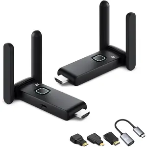 HDMI Transmitter and Receiver 4k, Plug and Play Portable Extender, HDMI  Supports 2.4/5GHz,  for Streaming Video, Audio, Files from laptops/TV Boxes/projectors to Monitors