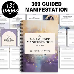 3-6-9 Method Manifestation Planner Notebook - Guided Prompts for Clarity - A Meaningful Gift for Lasting Change