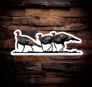 Three Birds Wild Turkey Hunting Sticker