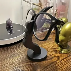 Modern Simple Side Eyeglass Holder, Unique Arc Design, Fashionable Glasses Storage Rack, Desktop Decor, Suitable for Living Room Bedroom Office Gift