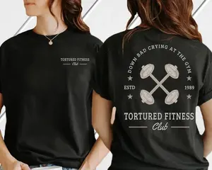 Down Bad Crying At The Gym Fitness Club T-shirt, Unisex Gym Club Tee for Men and Women, Cute Lovers Shirt, Perfect for Fitness Enthusiasts	