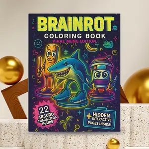 Brainrot Coloring Book, Ultimate Meme Gift, 22 Named Viral Characters, Perfect for Gen Z & Alpha Humor Addicts, Fun Adult Activity