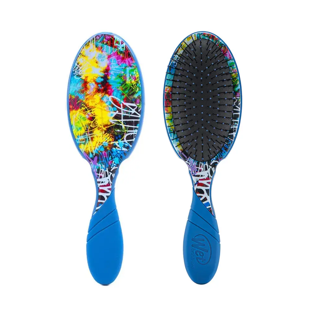 Wet Brush Pro Detangling Brush - Limited Edition Street Art Purple Design with Intelliflex® Bristles, Ergonomic, Reduces Snagging for All Hair Types, Unisex
