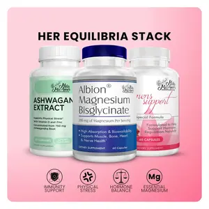 Her Equilibria Stack | Ashwagandha Extract Gummies, Magnesium Bisglycinate, and Women’s Support Formula