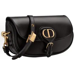 Pre-owned Dior Leather Shoulder Bags Bobby East West Bag Black