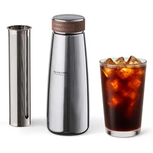 NitroPress Cold Brew Coffee Maker - Stainless Steel  Brew Kit for Coffee and  with 200 Micron Filter Basket and Storage Cap -  for Cold Brew at  -  for Coffee Lovers